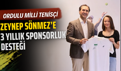 Ordulu Milli Tenisçi Zeynep Sönmez’e 3 Yıllık Sponsorluk Desteği