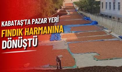 Kabataş’ta Pazar Yeri Fındık Harmanına Dönüştü