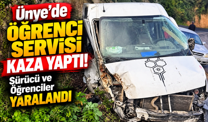 Ordu’da Öğrenci Servisi Kaza Yaptı: Sürücü ve Öğrenciler Yaralandı