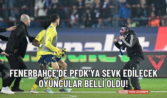 Fenerbahçe'de PFDK'ya sevk edilecek oyuncular belli oldu!