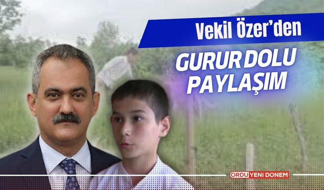 Vekil Özer’den Gurur Dolu Paylaşım