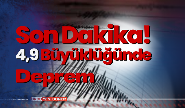 Son Dakika! Malatya'da 4,9 Büyüklüğünde Deprem