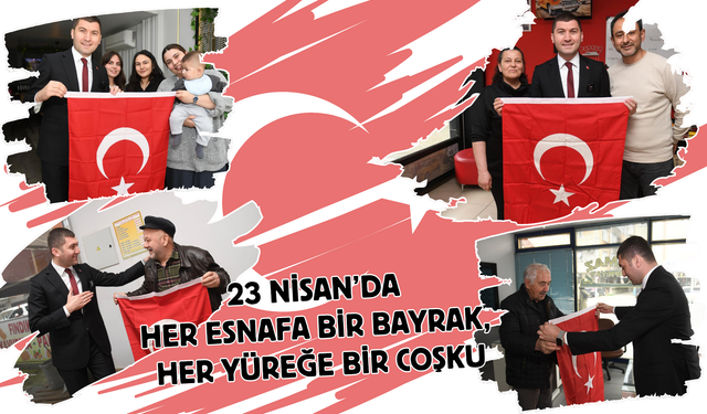Altınordu’da 23 Nisan’da Her Esnafa Bir Bayrak, Her Yüreğe Bir Coşku
