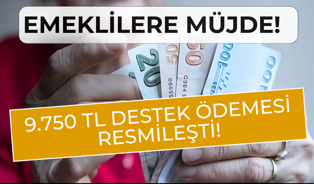 Emeklilere Müjde!  9.750 TL Destek Ödemesi Resmileşti!