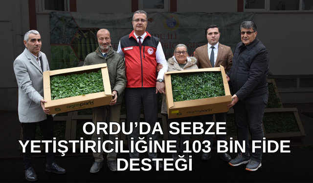 Ordu’da Sebze Yetiştiriciliğine 103 Bin Fide Desteği