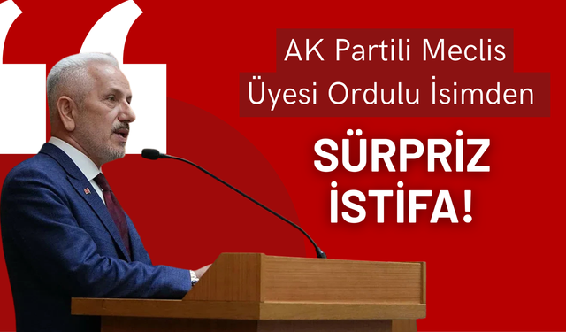 AK Partili Meclis Üyesi Ordulu İsimden Sürpriz İstifa