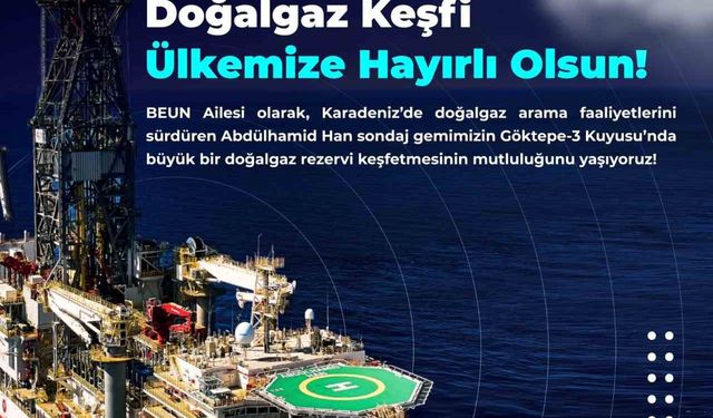 Karadeniz’deki doğalgaz keşfine BEUN’dan destek mesajı