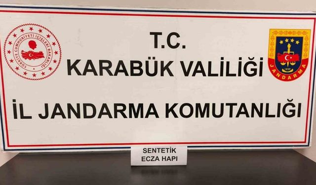 Karabük’te 17 sentetik ecza ele geçirildi