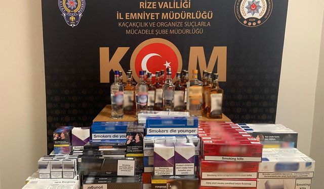 Rize’de kaçakçılık operasyonu