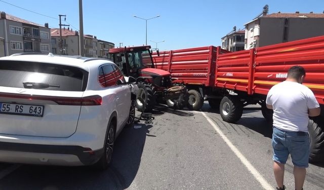 Bafra’da trafik kazası: 2 yaralı