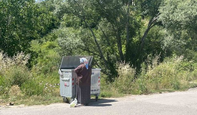 Çöpten topladığı yemeklerle sokak hayvanlarını doyuruyor