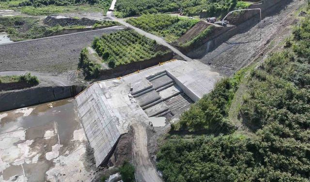 Terme’yi selden koruyacak Salıpazarı Barajı’nda sona doğru