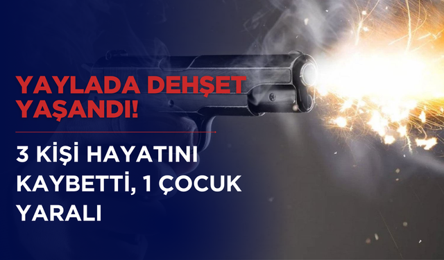 Yaylada Dehşet Yaşandı! 3 Kişi Hayatını Kaybetti, 1 Çocuk Yaralı