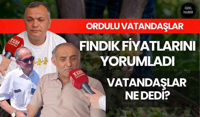 Ordulu Vatandaşlar Fındık Fiyatlarını Yorumladı