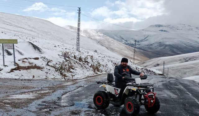 Gümüşhane’de hava soğudu, yüksekler kara teslim oldu