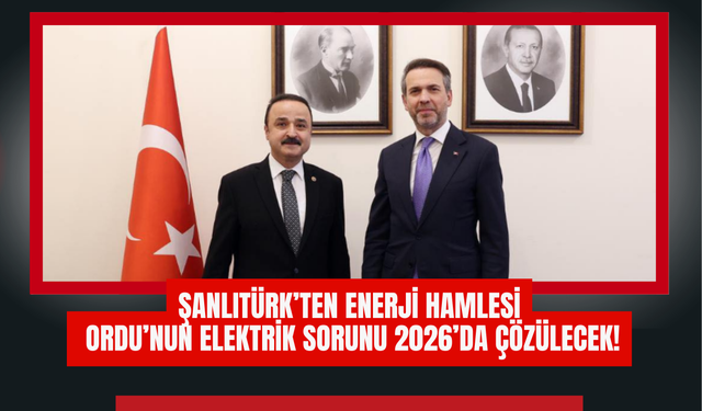 Şanlıtürk’ten Enerji Hamlesi: Ordu’nun Elektrik Sorunu 2026’da Çözülecek!