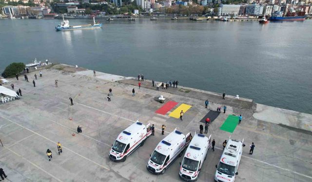İki yıl önce gemi facialarının yaşandığı Zonguldak’ta gemi kazası tatbikatı düzenlendi
