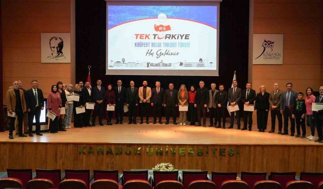 KBÜFEST’e katkı sunanlara teşekkür belgesi