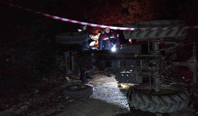 Tokat’ta devrilen traktörün sürücüsü hayatını kaybetti