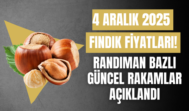 4 Aralık 2025 Fındık Fiyatları?
