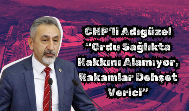 CHP’li Adıgüzel: “Ordu Sağlıkta Hakkını Alamıyor, Rakamlar Dehşet Verici”