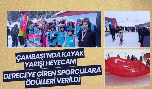 Çambaşı’nda Kayak Yarışı Heyecanı: Dereceye Giren Sporculara Ödülleri Verildi
