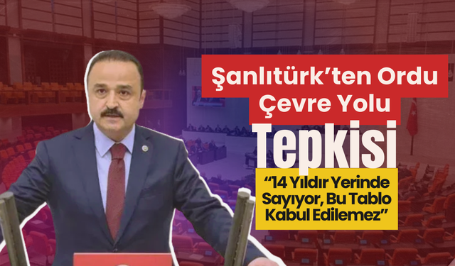 Şanlıtürk’ten Ordu Çevre Yolu Tepkisi: “14 Yıldır Yerinde Sayıyor, Bu Tablo Kabul Edilemez”