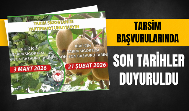 TARSİM Başvurularında Son Tarihler Duyuruldu