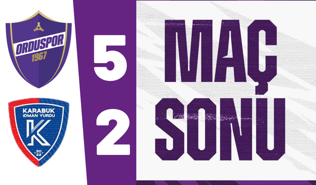 Orduspor 1967’den Gol Şov! Karabük İdmanyurdu’nu 5-2 Mağlup Etti