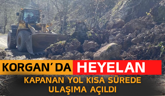 Korgan’da Heyelan: Kapanan Yol Kısa Sürede Ulaşıma Açıldı