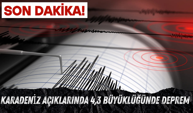 Karadeniz Açıklarında 4,3 Büyüklüğünde Deprem