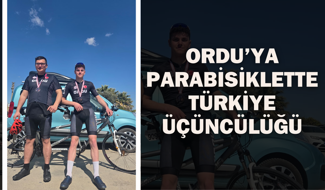 Ordu’ya Parabisiklette Türkiye Üçüncülüğü