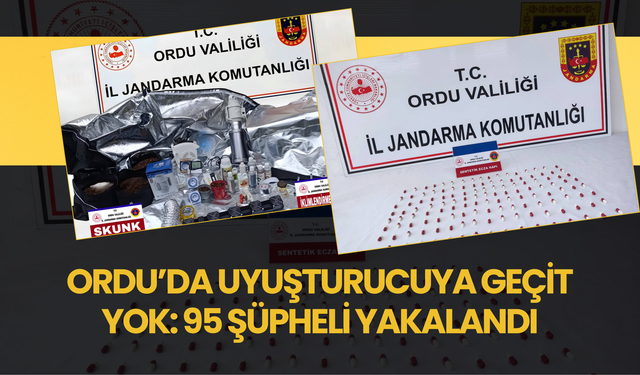 Ordu’da Uy*Geçit Yok: 95 Şüpheli Yakalandı
