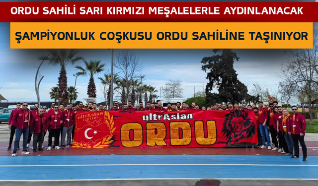 Ordu Sahili Sarı Kırmızı Meşalelerle Aydınlanacak