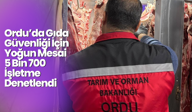 Ordu’da Gıda Güvenliği İçin Yoğun Mesai: 5 Bin 700 İşletme Denetlendi