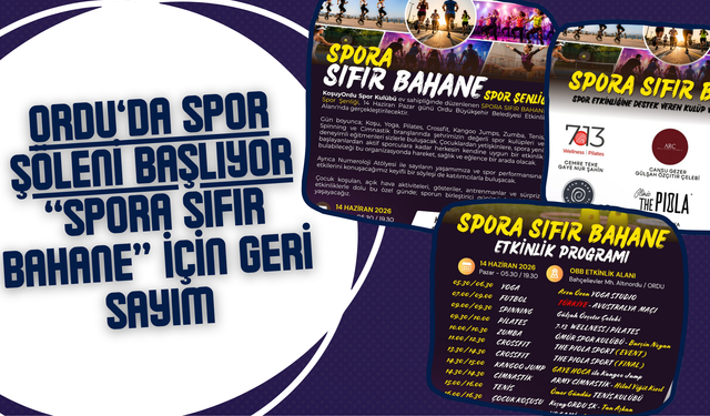 Ordu’da Spor Şöleni Başlıyor: “Spora Sıfır Bahane” İçin Geri Sayım