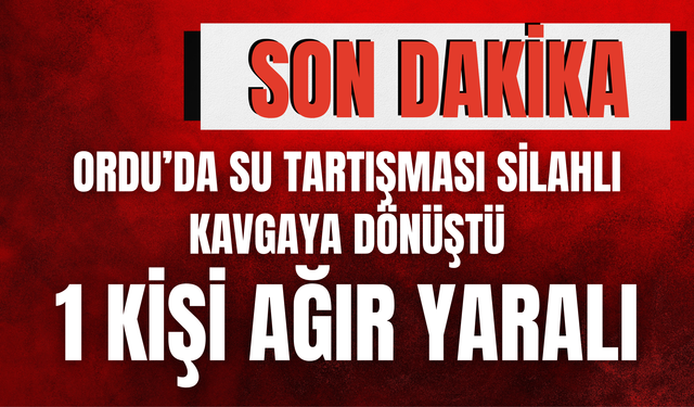 Ordu’da Su Tartışması Silahlı Kavgaya Dönüştü: 1 Kişi Ağır Yaralı