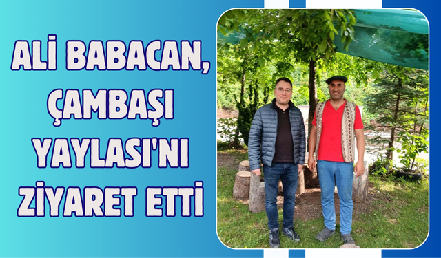 Ali Babacan, Çambaşı Yaylası'nı Ziyaret Etti