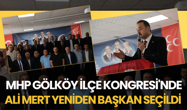MHP Gölköy İlçe Kongresi'nde Ali Mert Yeniden Başkan Seçildi