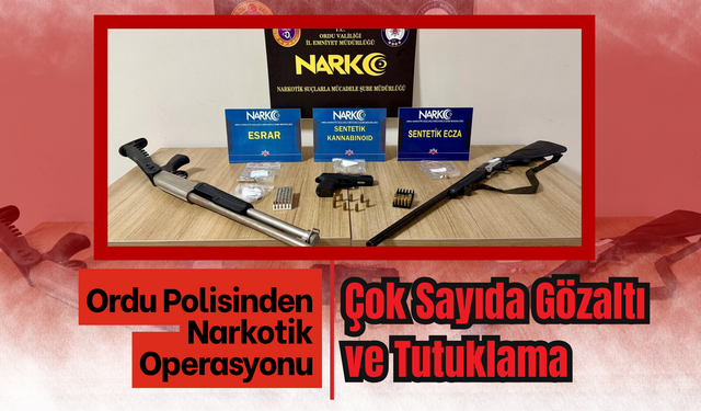 Ordu Polisinden Narkotik Operasyonu: Çok Sayıda Gözaltı ve Tutuklama