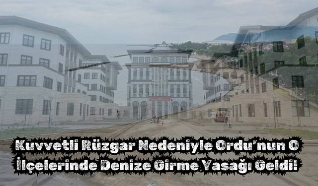 Kuvvetli Rüzgar Nedeniyle Ordu’nun O İlçelerinde Denize Girme Yasağı Geldi!