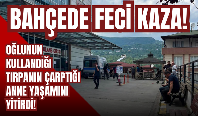 Ordu'da Bahçede Feci Kaza! Oğlunun Kullandığı Tırpanın Çarptığı Anne Yaşamını Yitirdi!