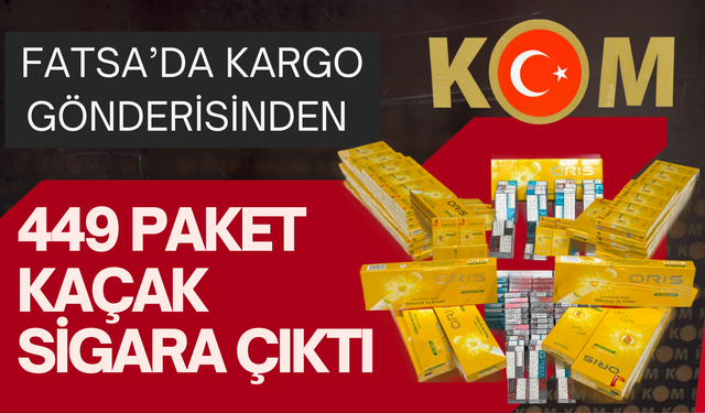 Fatsa’da Kargo Gönderisinden 449 Paket Kaçak Sigara Çıktı