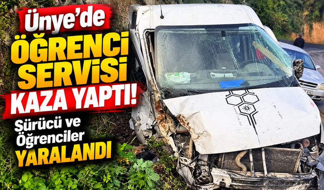 Ordu’da Öğrenci Servisi Kaza Yaptı: Sürücü ve Öğrenciler Yaralandı