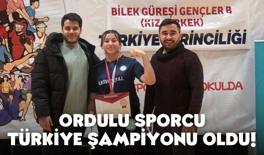 Çaybaşı'ndan Türkiye Şampiyonu Çıktı! Bileğinin Hakkıyla Elif Rana Kaya!