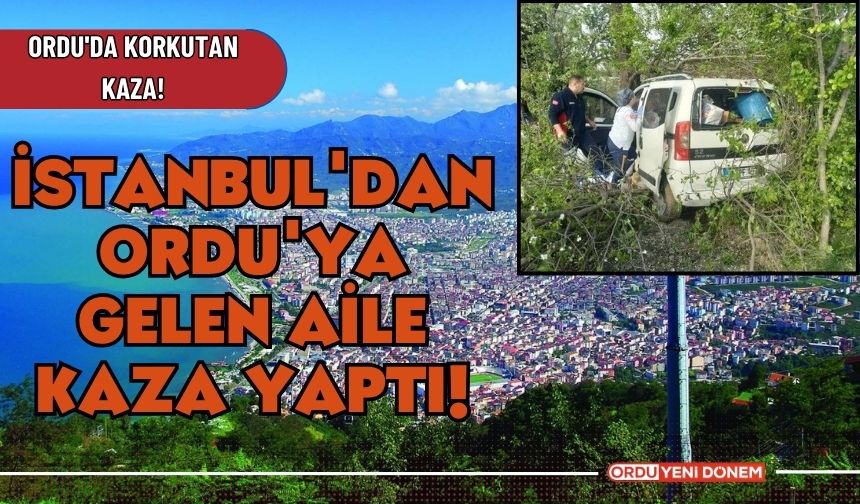 İstanbul'dan Ordu'ya gelen aile kaza yaptı!