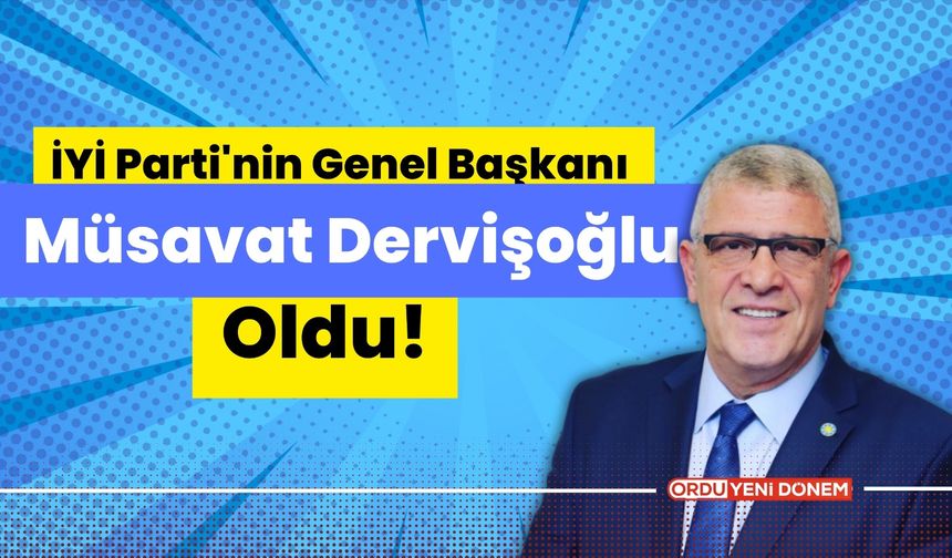 İYİ Parti'nin Yeni Genel Başkanı Müsavat Dervişoğlu Oldu