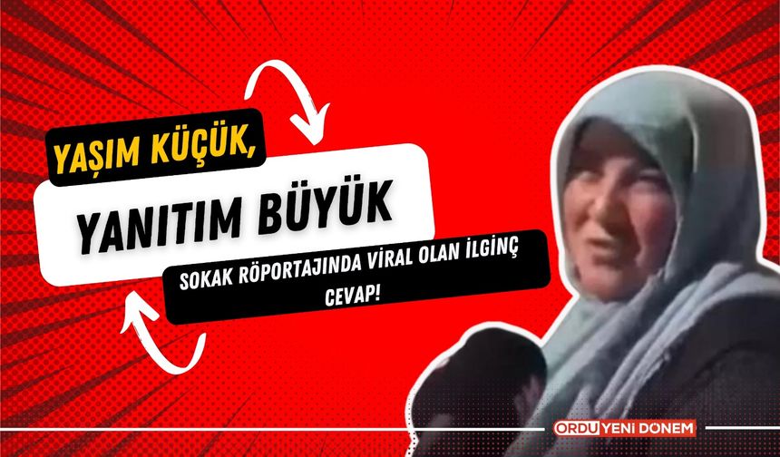 Yaşım Küçük, Yanıtım Büyük: Sokak Röportajında Viral Olan İlginç Cevap!