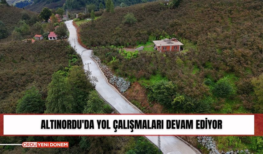 Altınordu'da yol çalışmaları devam ediyor