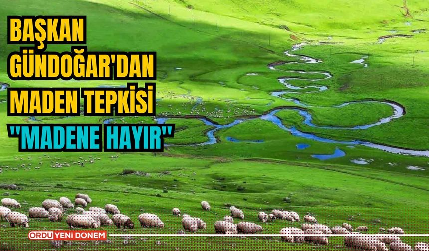 Başkan Gündoğar'dan Maden Tepkisi "Madene Hayır"